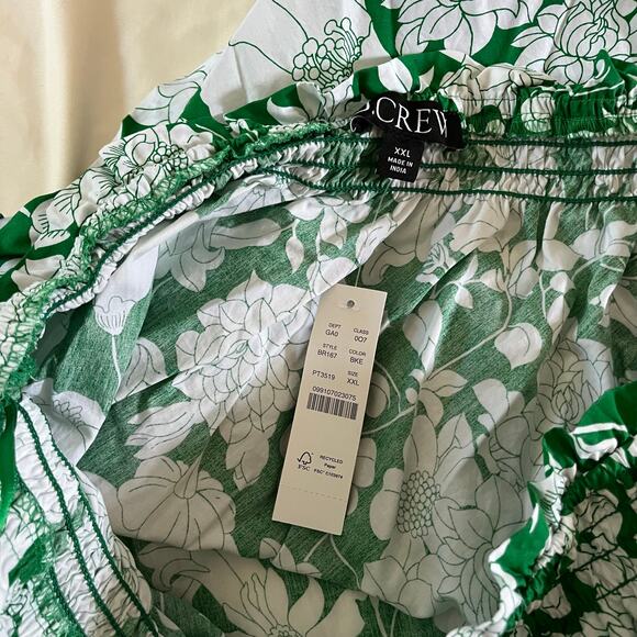 NWT J Crew Floral One Shoulder Blouse Sz XXL Preppy - Picture 6 of 8
